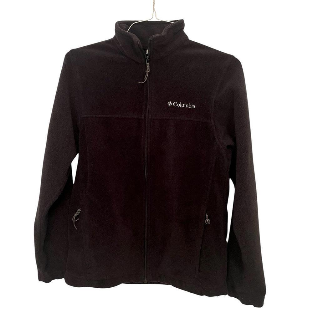 Columbia Jacket Fleece Zip Up Black Mens Size Small